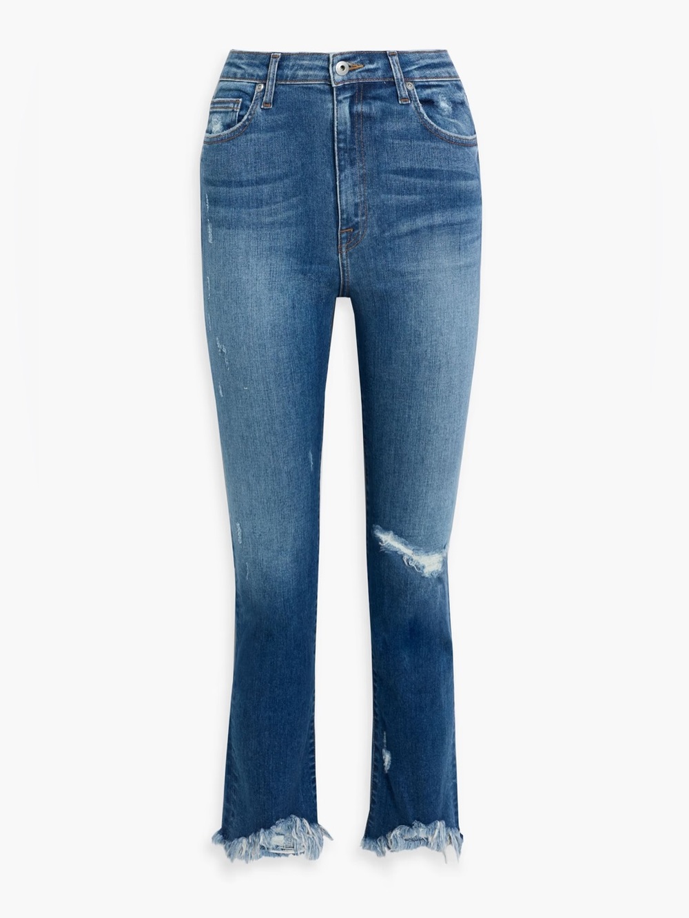 Jonathan Simkhai River distressed high-rise straight-leg jeans Size 29